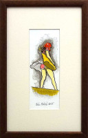  Petr Ptáček - Dívka s červenou helmou - grafika